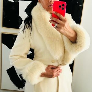 Lambs Wool Coat & Fox Fur